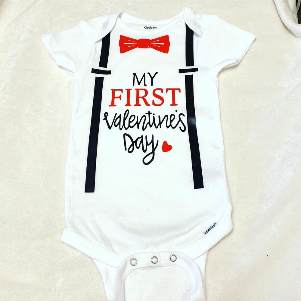 Customized Valentine onesie
